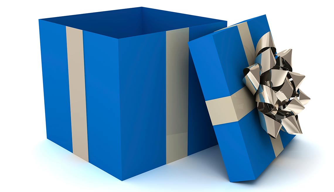 Caja de regalo con moño - Devoluciones de las compras de navidad