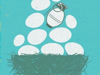 grenade in a pile of eggs