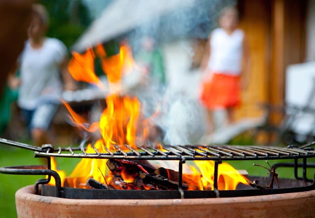 grill in back yard