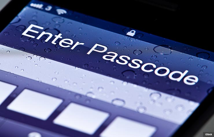 Enter a passcode on your cell phone, scam Alert to protect electronics (iStock)
