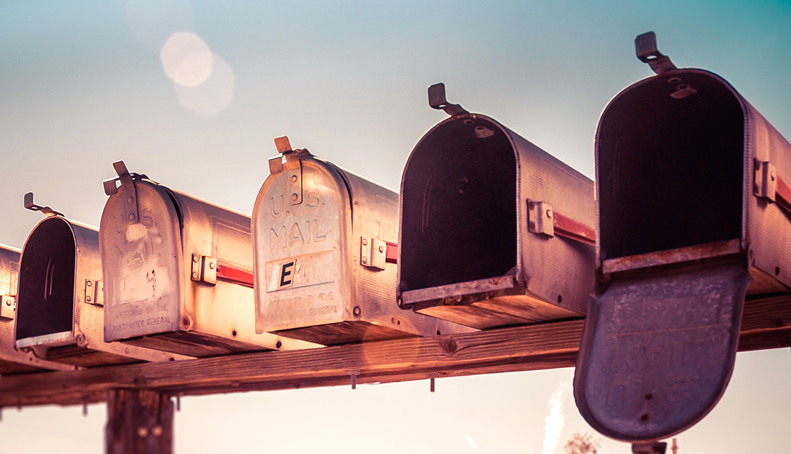 row of mailboxes 