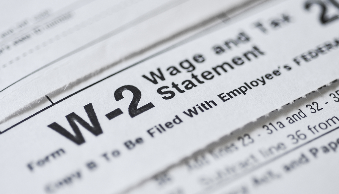 Forma W2 del IRS para presentar la declaración de renta.