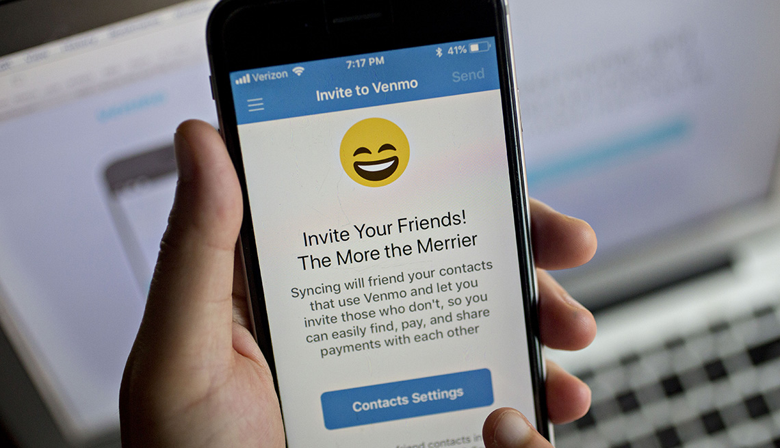 The Paypal Holdings Inc. Venmo application is displayed on an Apple Iphone