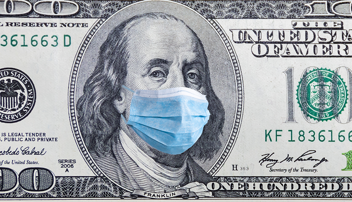 Money and virus - the cost of epidemic protection concept