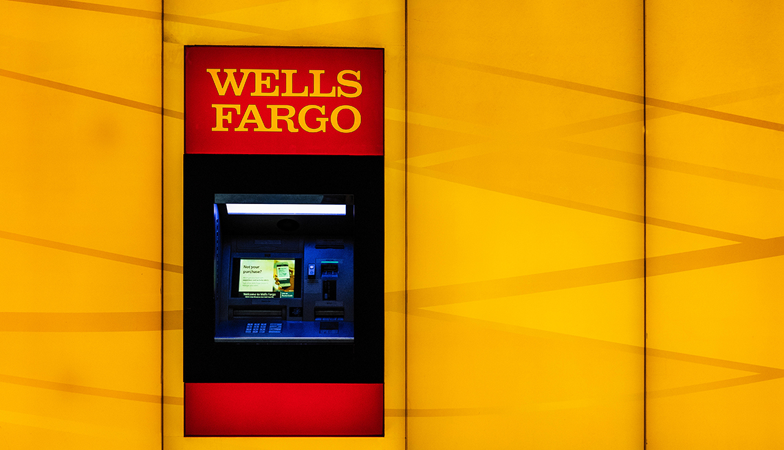 ATM at a Wells Fargo Bank, Charlotte, North Carolina, USA.