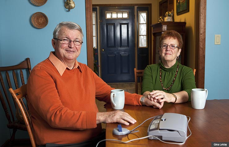 Leo and Kathy Null, helped AARP fight a proposal to allow phone companies to drop landlines without regulatory approval. 