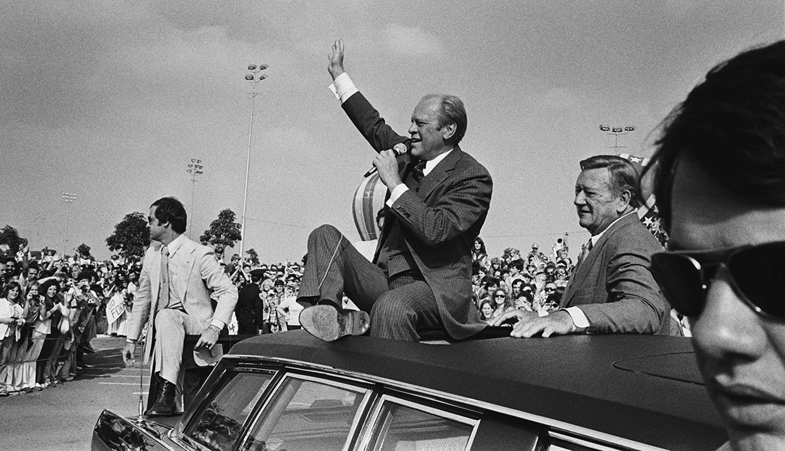 John Wayne con el presidente Ford