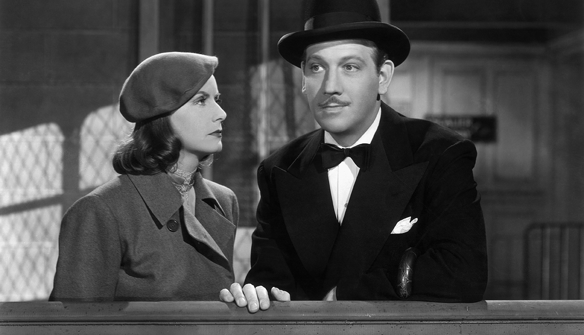 Melvyn Douglas y Greta Garbo 