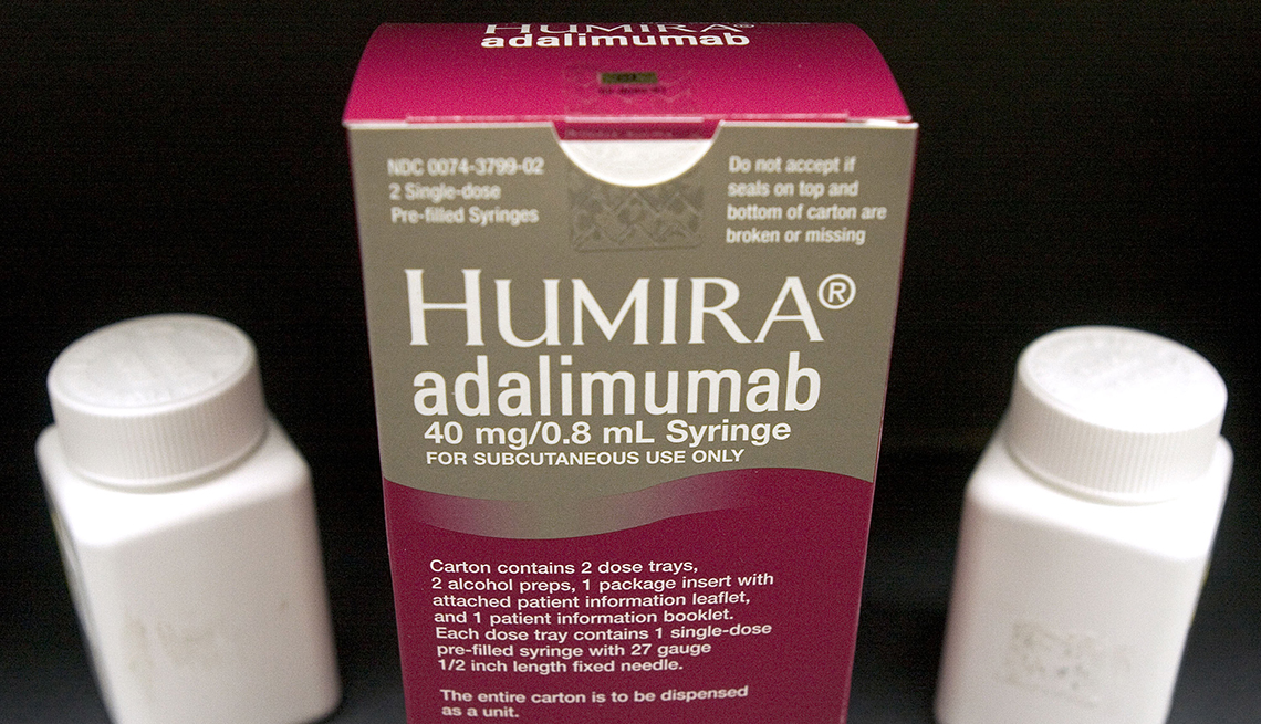 A box of the drug Humira