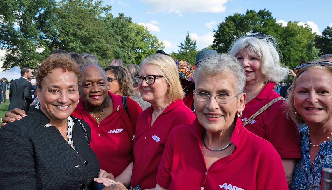 AARP CEO Jo Ann Jenkins with members of the AARP Capitol Hill Strike Force.