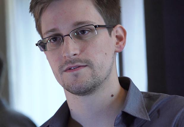Edward Snowden, a former technical assistant for the CIA, revealed details of top-secret surveillance conducted by the NSA, speaks during an interview in Hong Kong. (Getty Images)