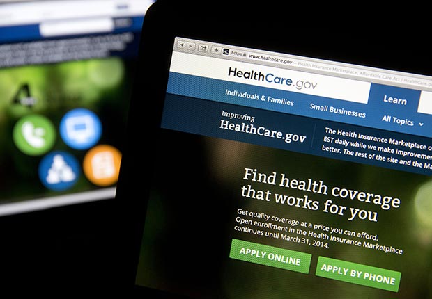 The Healthcare.gov website is displayed on laptop computer. (Bloomberg/Getty Images)