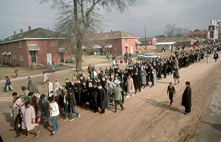 A civil rights rights march to Montgomery walks past Brown Chapel in Selma in 1965, Historical Review of Leading Black Civil Rights Organizations