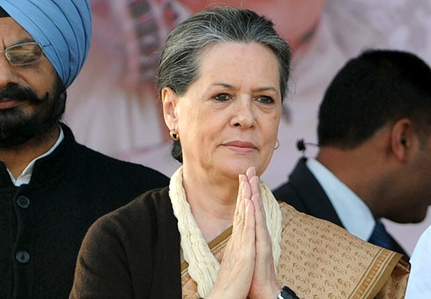 Chairperson of India's Congress-led UPA government Sonia Gandhi 