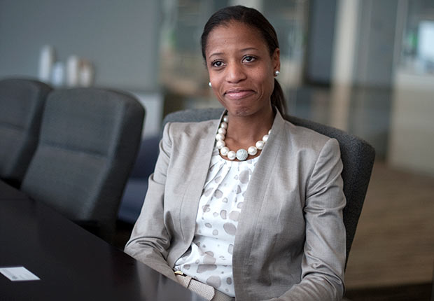 Mia Love is interviewed at an office in Washington, D.C.