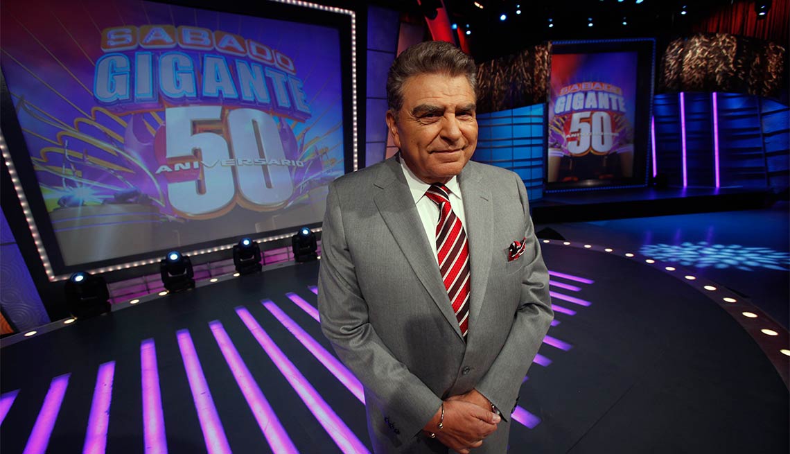 item 10 of Gallery image - Don Francisco, host of the Univision network variety show "Sabado Gigante," poses on the set of his show in Miami, Q & A