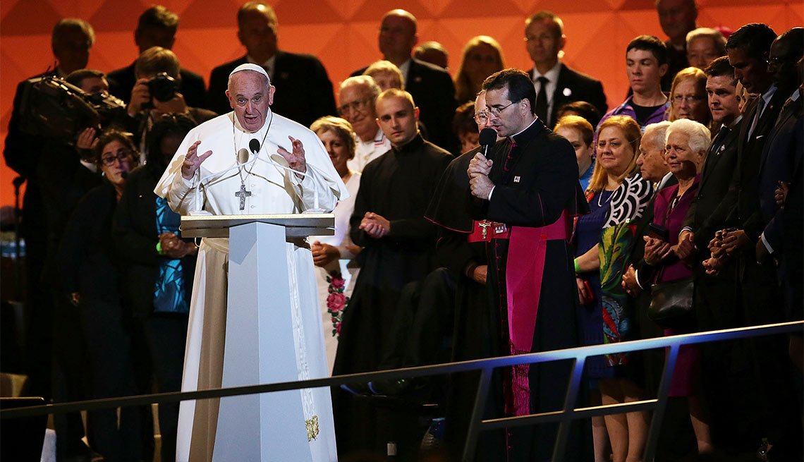 US Pope Francis speaks at The World Meeting of Families in Philadelphia, Pa. 