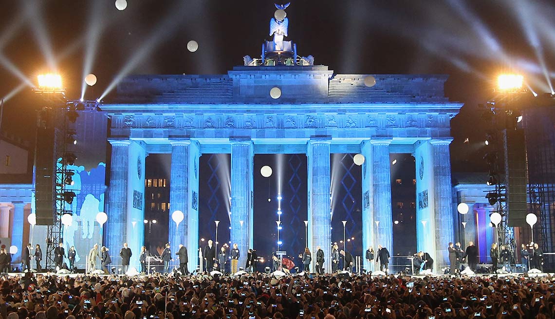Celebración de la caída del muro de Berlin