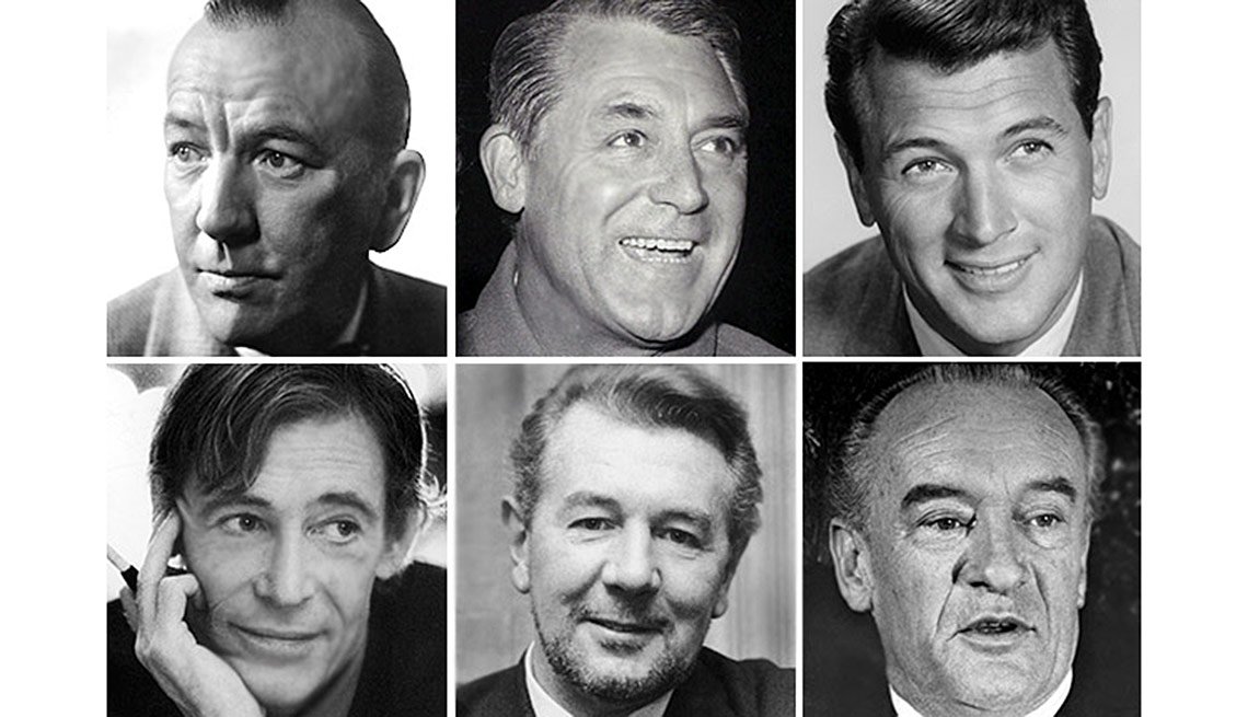   Some other actors considered for the role of Henry Higgins were, from top left to bottom right, Noel Coward, Cary Grant, Rock Hudson, Peter O’Toole, Michael Redgrave and George Sanders.