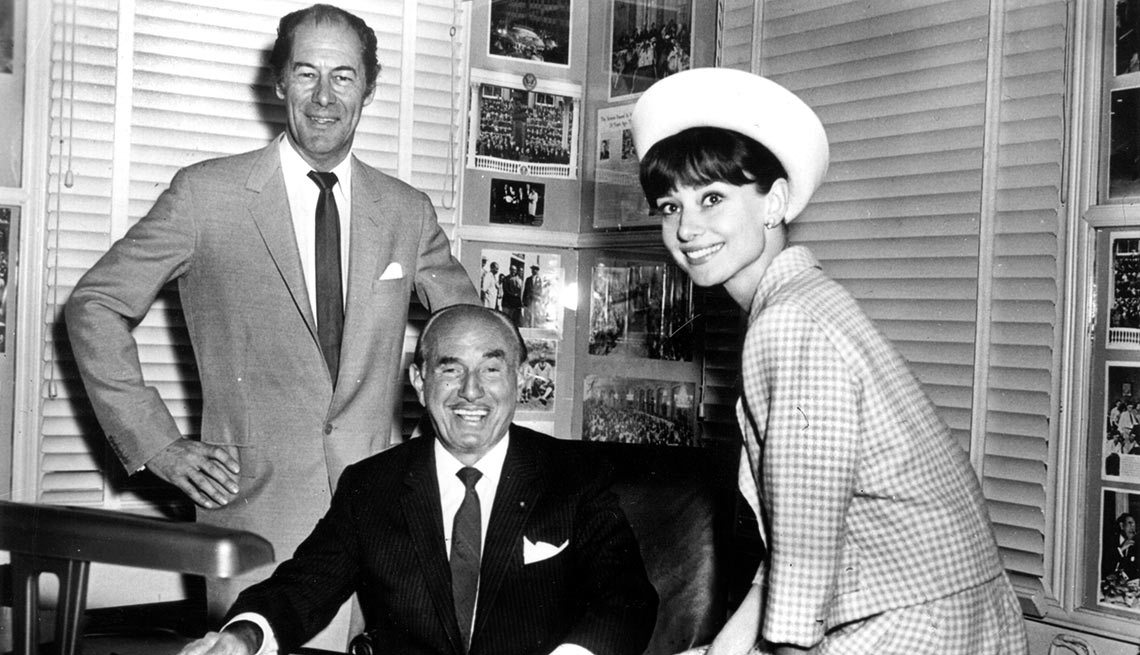 In 1962 the president of Warner Bros. Studios, Jack L. Warner, shown here with stars Rex Harrison and Audrey Hepurn, paid a record $5.5 million for the film rights to My Fair Lady