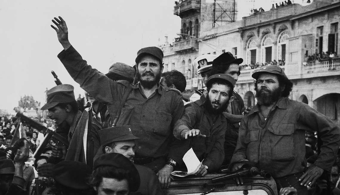 El triunfo de la Revolución Cubana, liderada por Fidel Castro
