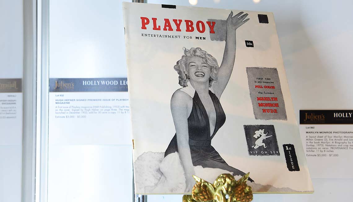 Marilyn Monroe en la portada de la primera revista Playboy