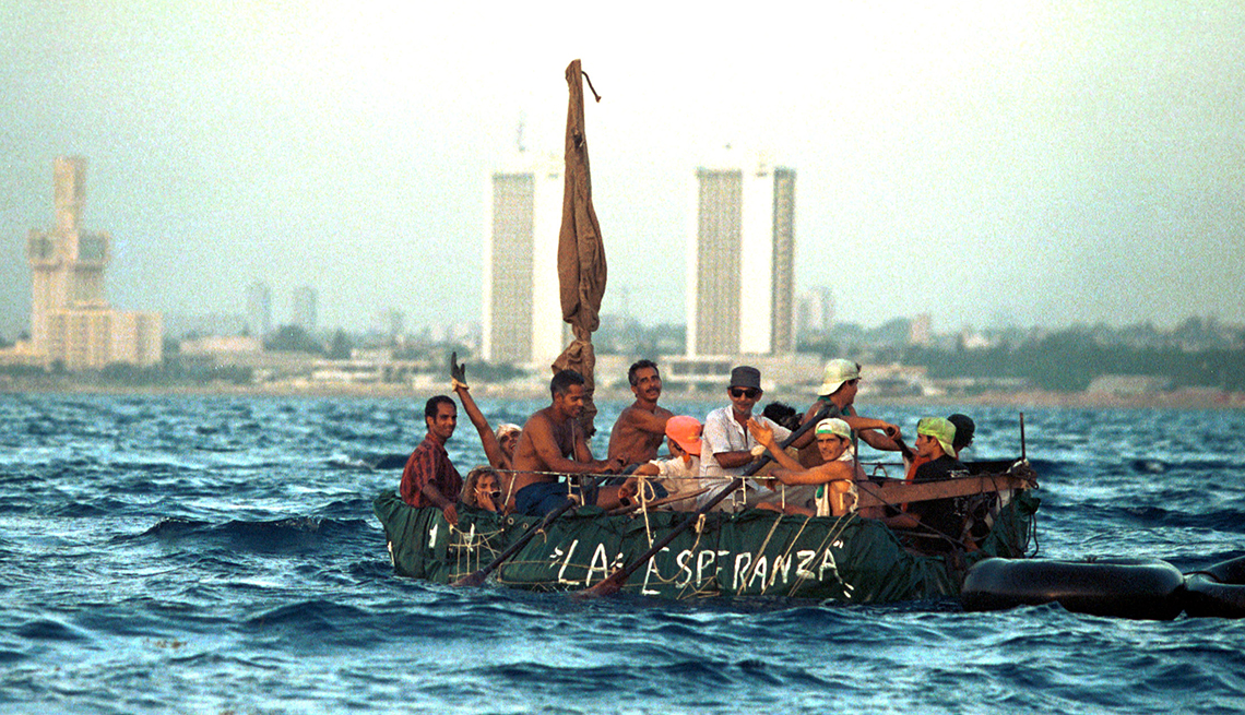 Exodo de cubanos en balsa