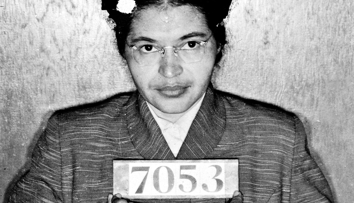 Rosa Parks siendo fichada por la policía