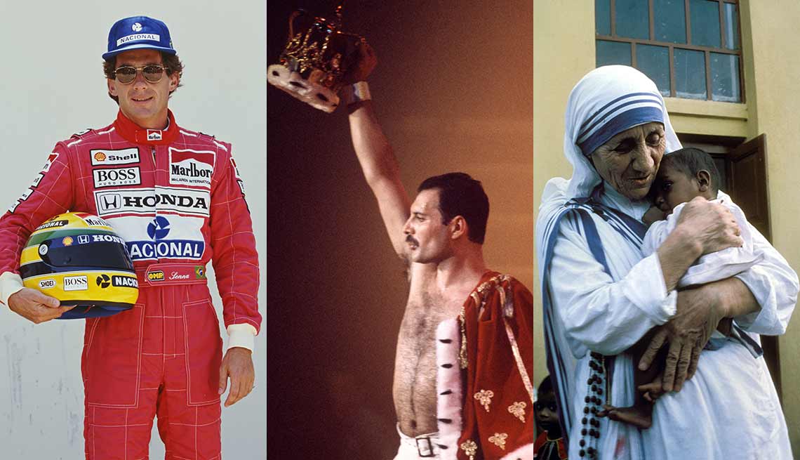 Ayrton Senna, Freddie Mercury y la Madre Teresa 