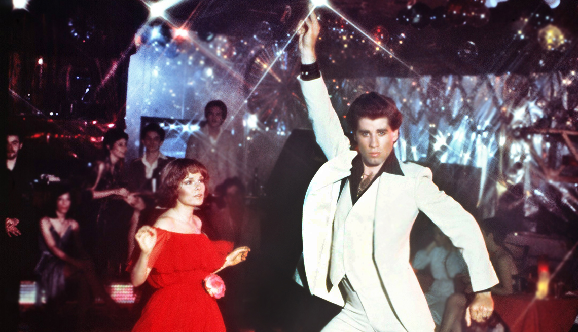 Iconos de la música disco, una escena de la película Saturday Night Fever