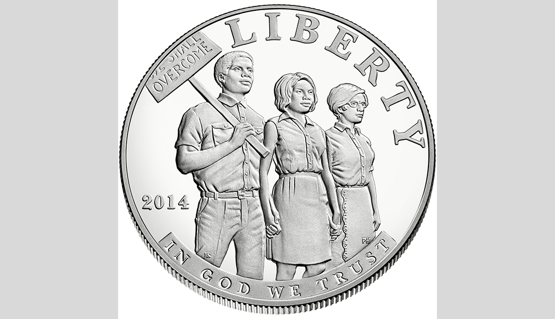 Moneda de plata conmemorativa del cincuentenario
