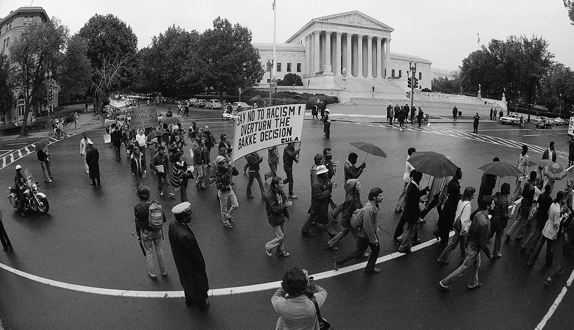 Protesta frente a la Corte Suprema en Washington D.C.
