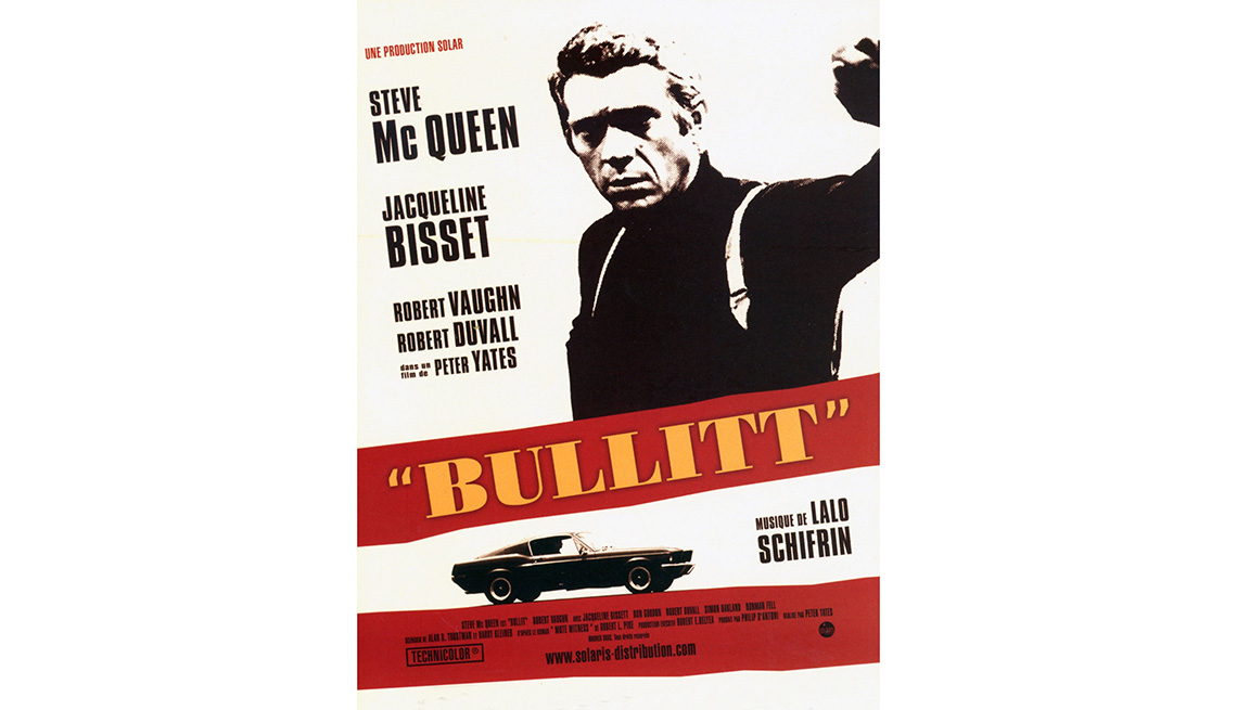 Póster de la película de Bullitt, con Steve McQueen.
