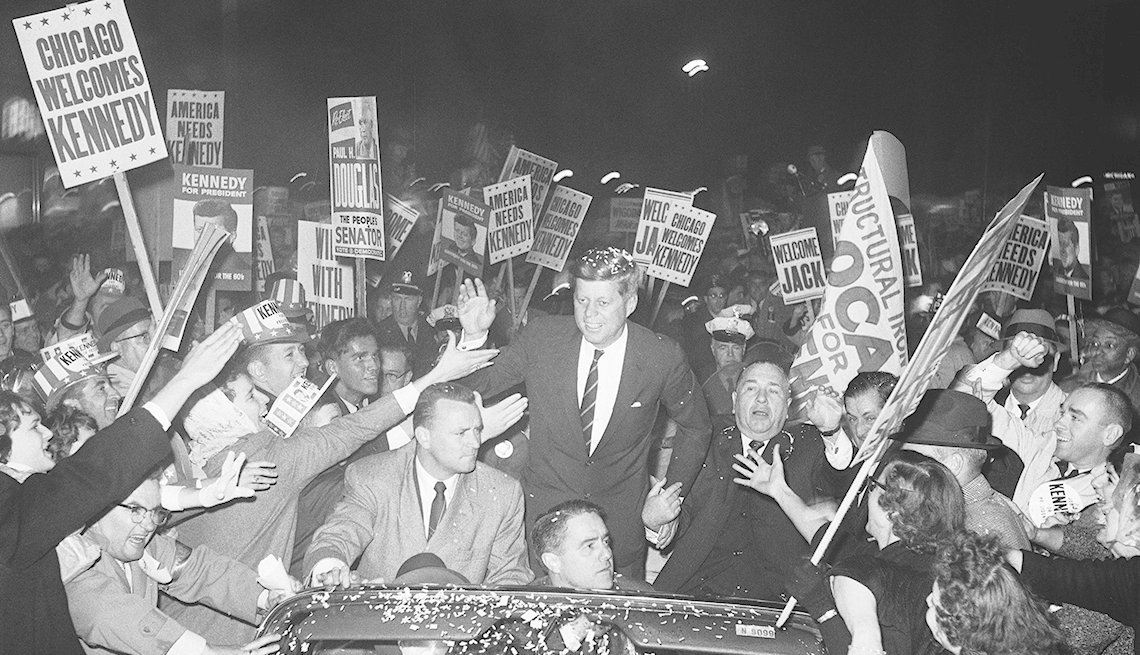 John F. Kennedy En Campaña Electoral - Fotos