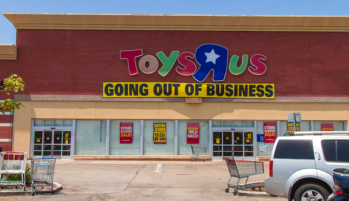 item 1 of Gallery image - Toys R Us store with Going out of business sign