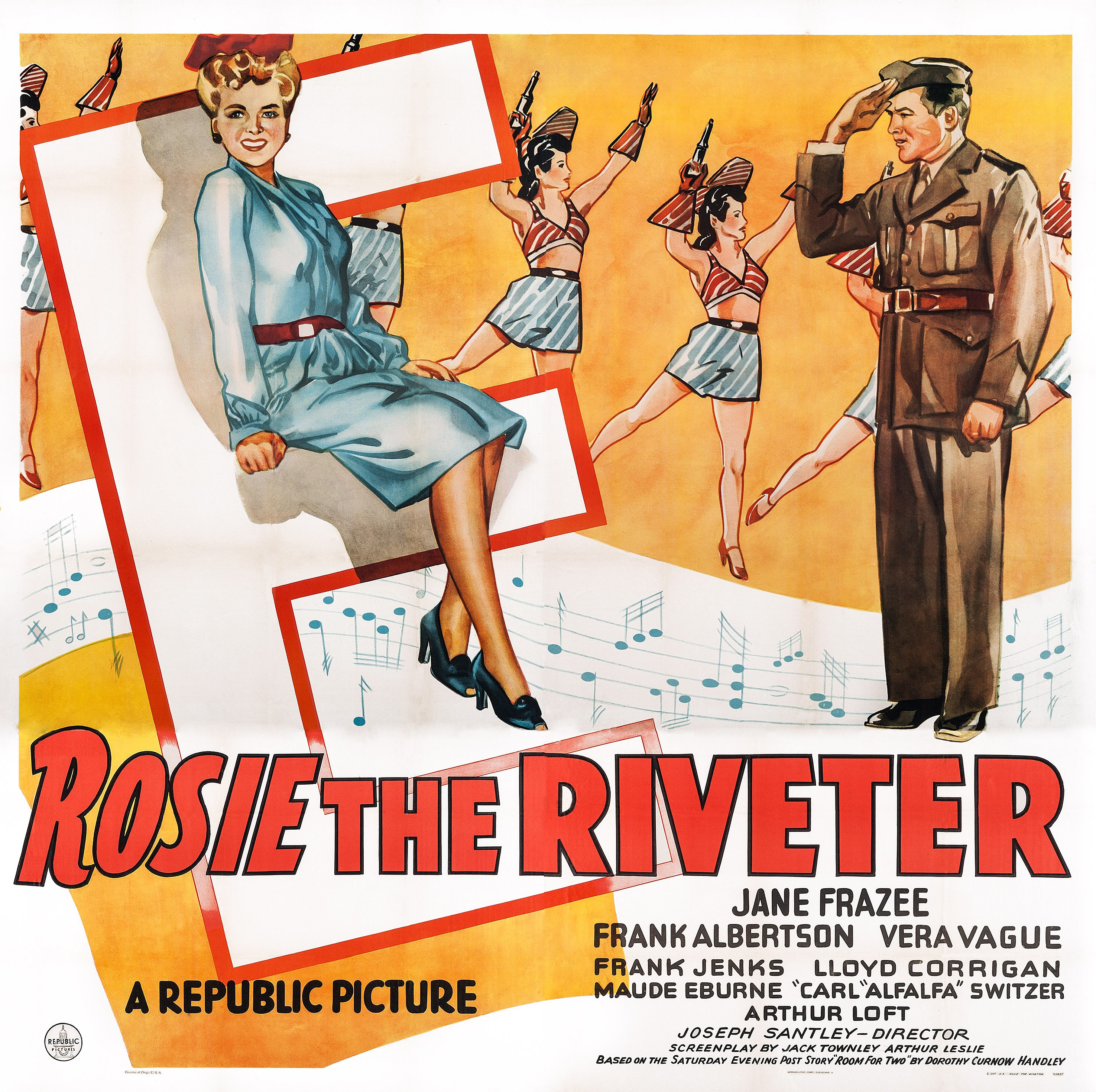 Un afiche de Rosie The Riveter de 1944