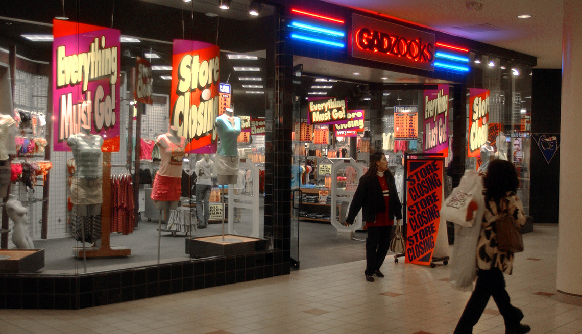 item 6 of Gallery image - shot of a gadzooks store in an indoor shopping mall with a few shoppers walking by