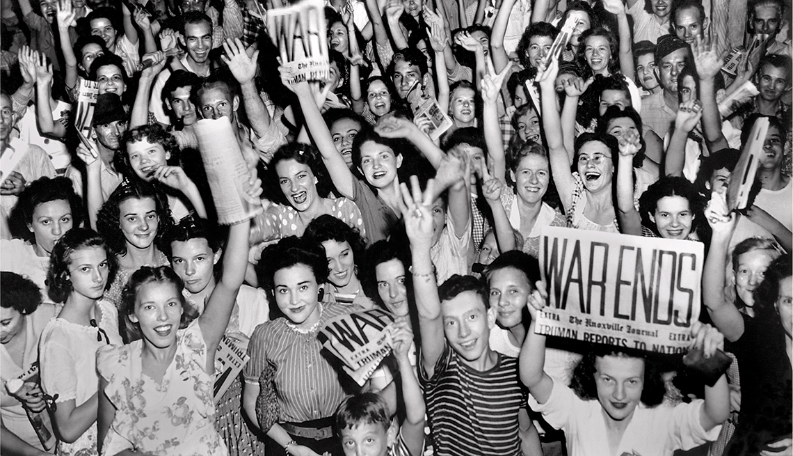 item 2 of Gallery image - residents of oak ridge tennessee celebrate victory over japan day in nineteen forty five