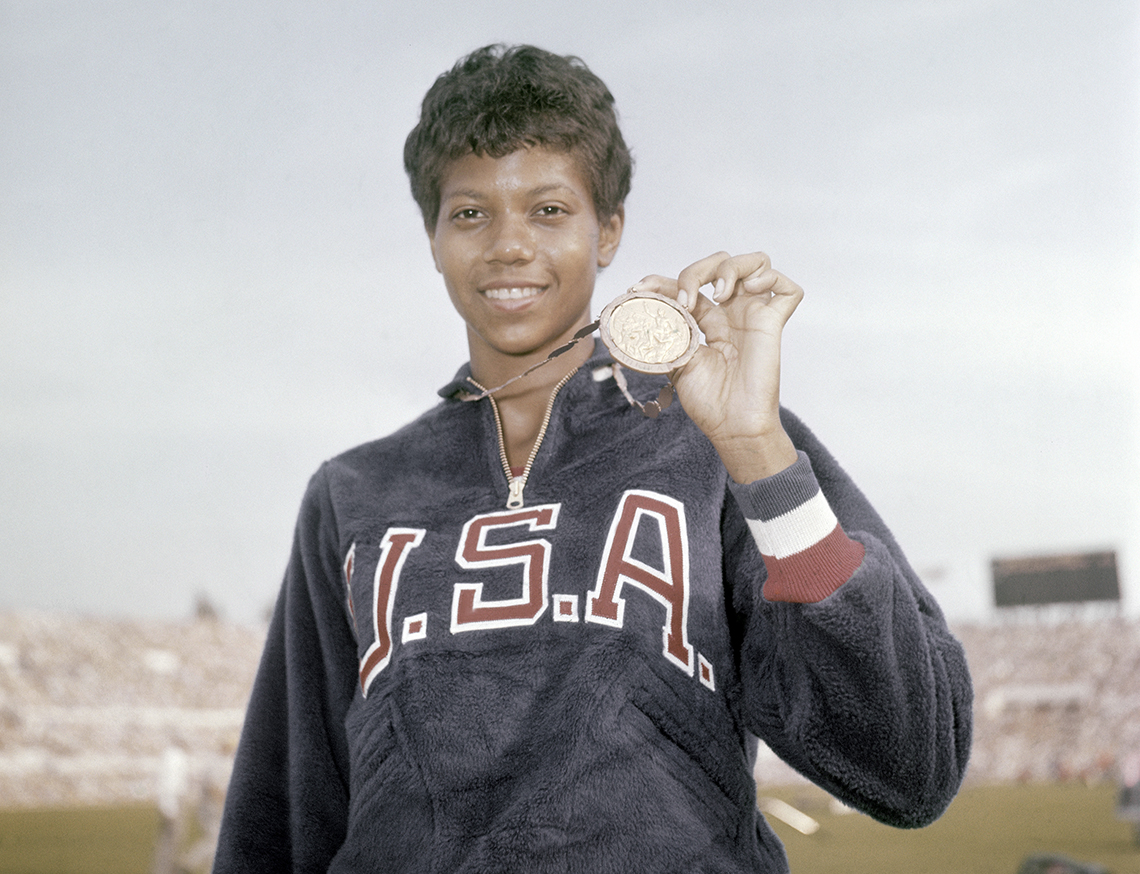 a photo of olympic gold medalist wilma rudolph
