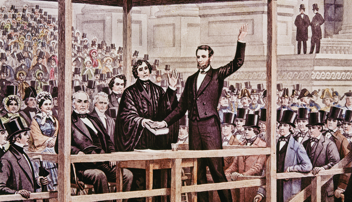 Abraham Lincoln juramentando