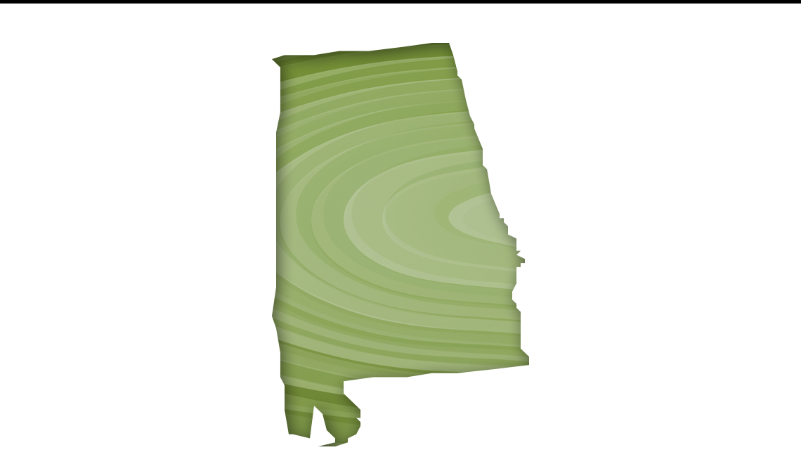 Mapa de Alabama