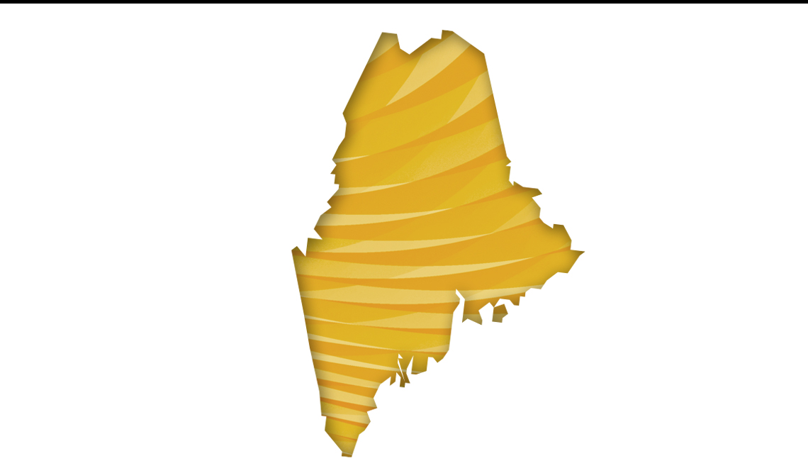 Mapa de Maine