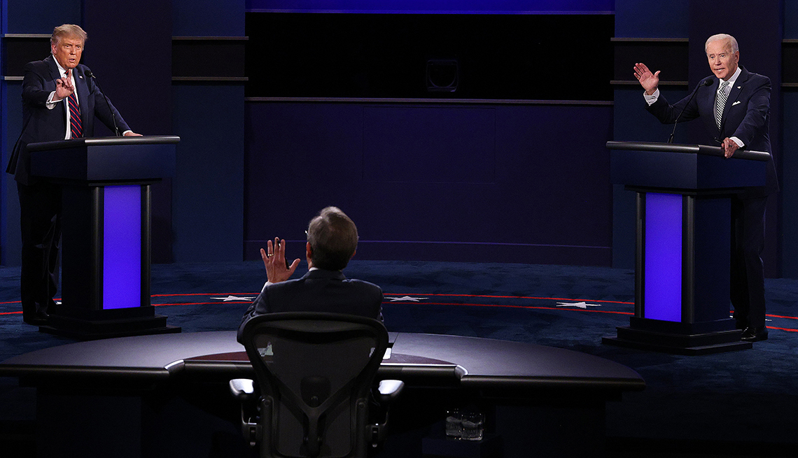 President Donald Trump and former Vice President Joe Biden debate