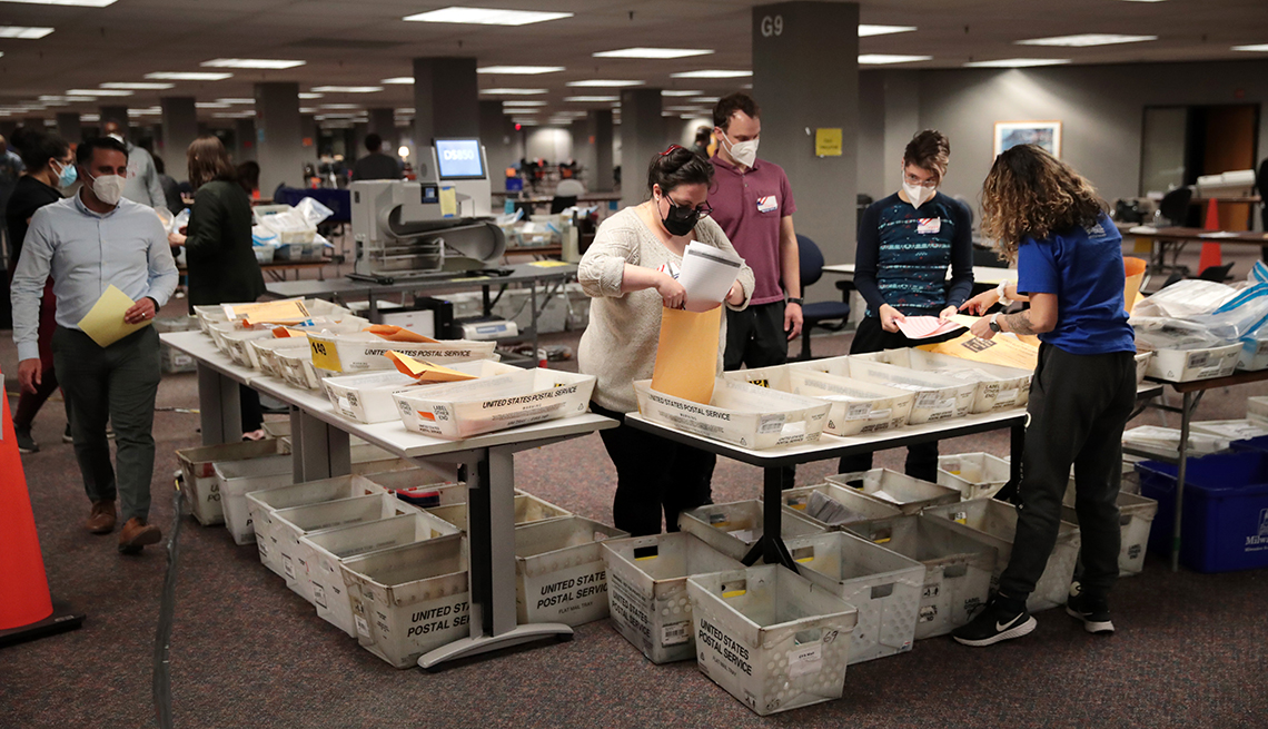 People count ballots in Wisconsin