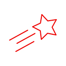 A shooting star icon
