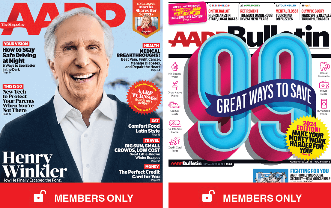 One cover of AARP The Magazine and AARP Bulletin