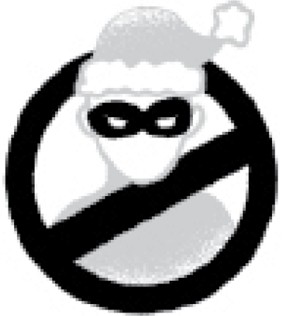 Icon of a holiday scammer being blocked