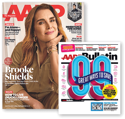 Covers of AARP The Magazine and AARP Bulletin