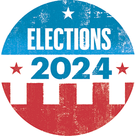 Button that reads Elections 2024