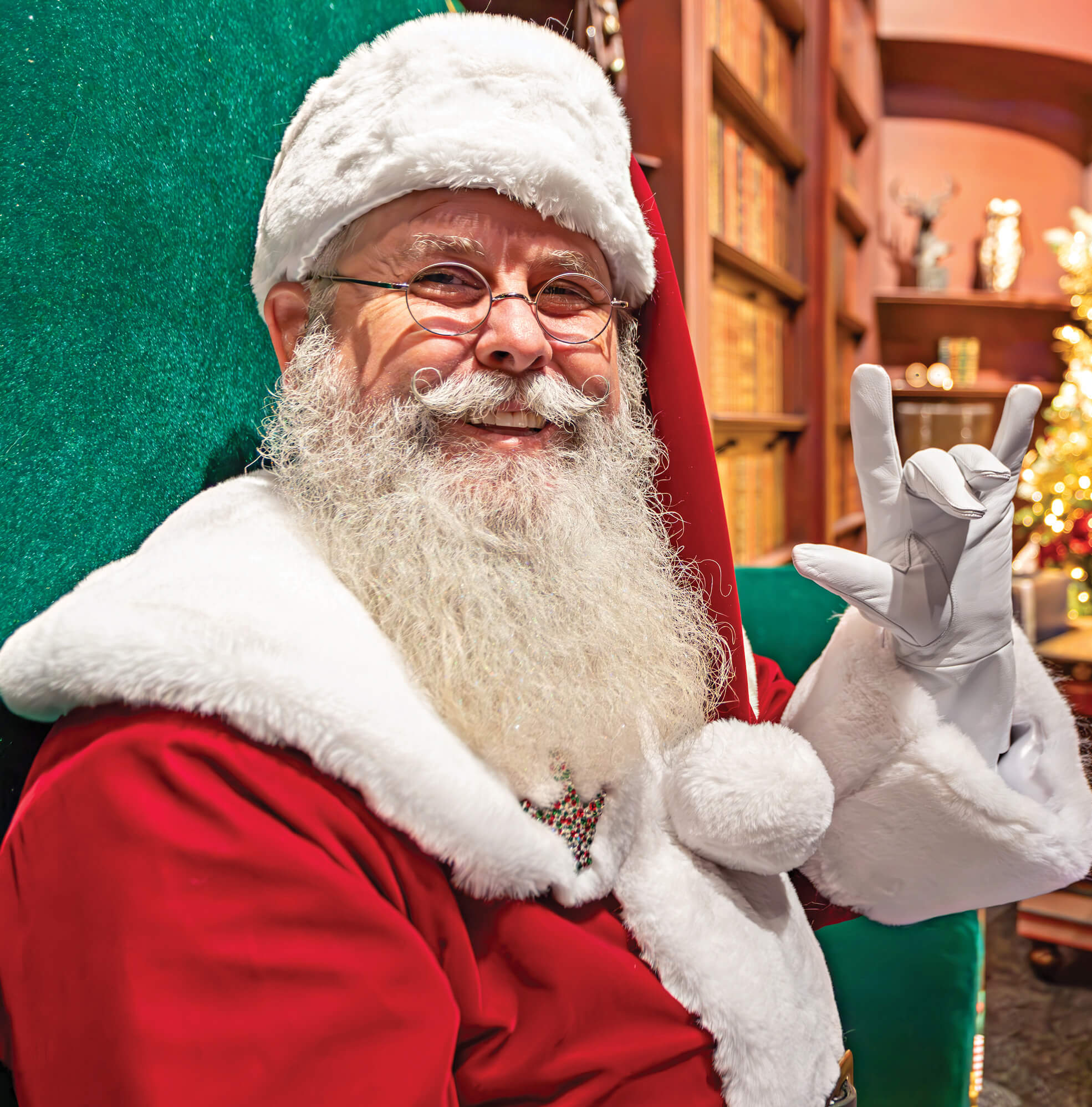 Photo portrait of Charles Graves dressed as Santa